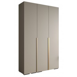 Szafa garderoba ubraniowa z półkami INOVA 1 1,5SZ czarny biały mat